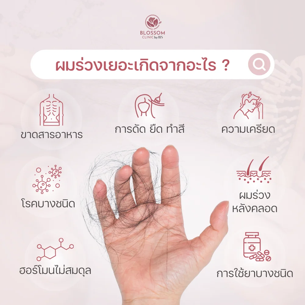 ผมร่วงผมบางเกิดจากอะไร? ทำไมผมถึงบางลงเรื่อย ๆ