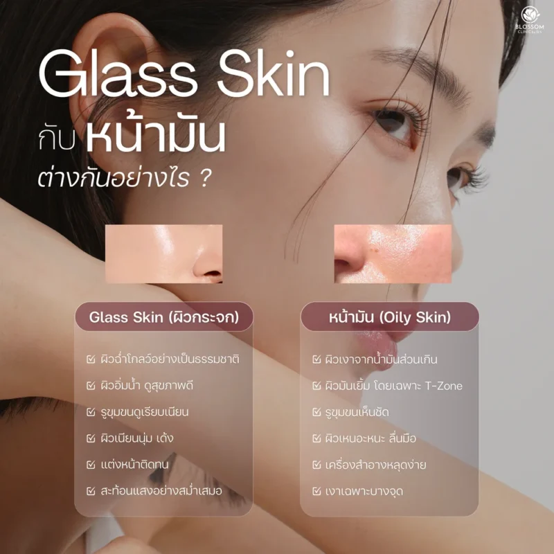 Glass Skin vs ผิวหน้ามัน ต่างกันอย่างไร?