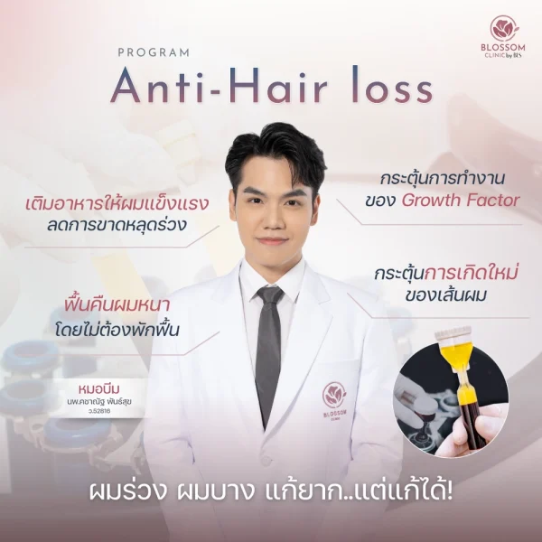เจาะลึกโปรแกรม PRP Anti-Hair loss ฟื้นฟูผมบาง กลับมาหนาอีกครั้ง